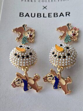 Disney's Chip n' Dale Baublebar Earrings NEW